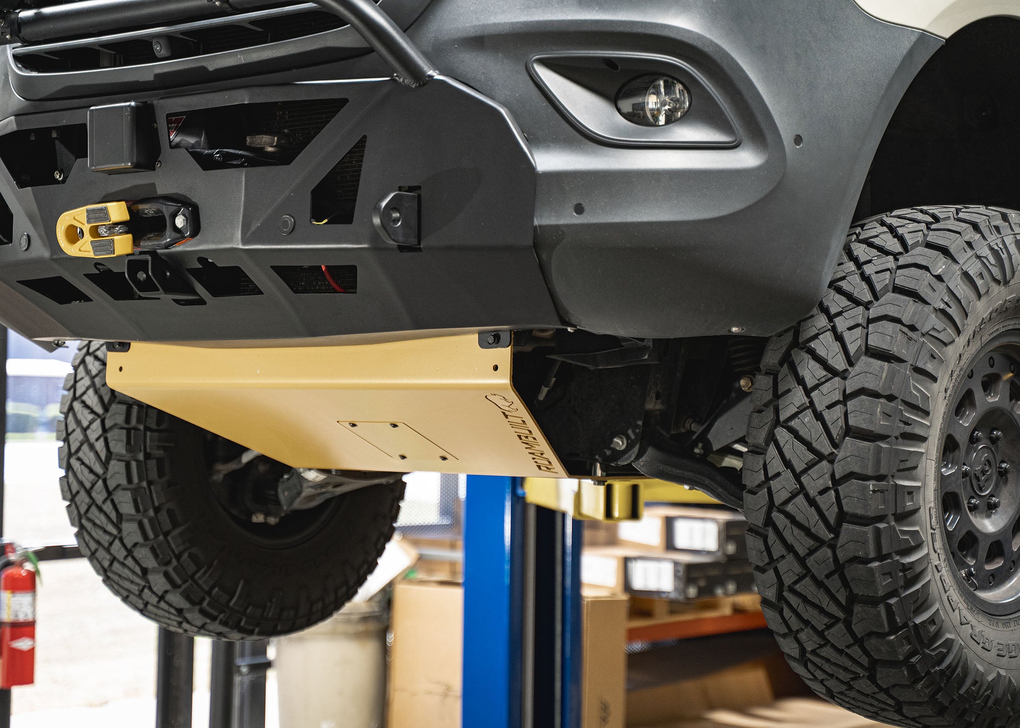 Roambuilt Mercedes Sprinter Skid Plate side views